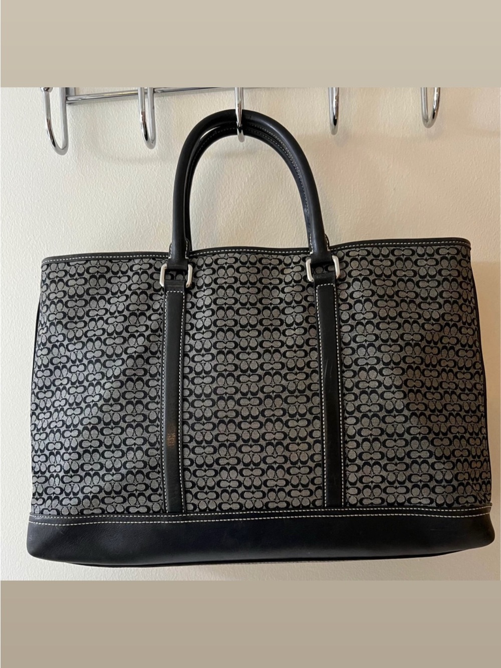 Coach Signature C Logo Business Satchel Tote Bag Mini C Signature Women